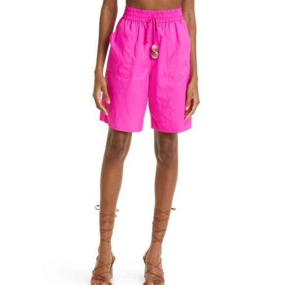 Staud NWT New Jeter Shorts in Bougainvillea Sz XL - Picture 1 of 8